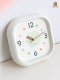 นาฬิกาแขวนผนัง สไตล์มินิมอลโมเดิร์น โทนสีครีมนวลพาสเทล ดีไซน์สี่เหลี่ยมโค้งมนสวยเก๋ เดินเงียบสนิทไร้เสียงรบกวน รุ่น SAWA แบรนด์ NEO KOREA
