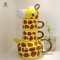 เซ็ตกาน้ำชาพร้อมแก้วชาเซรามิค รูปทรงยีราฟ Cute Giraffe Tea Set