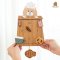 นาฬิกาแขวนติดผนังแบบลูกตุ้มแกว่งลายแมวและร้านขนมปัง Bakery Cat