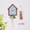 นาฬิกาแขวนติดผนัง งานไม้รูปทรงบ้านยุโรป Retro House Wall Clock