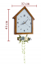 นาฬิกาแขวนติดผนัง งานไม้รูปทรงบ้านยุโรป Retro House Wall Clock