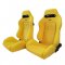 Pair of Used JDM RECARO SR3 DC2 Yellow SEATS RACING BMW HONDA PORSCHE AUTO CARS