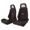Pair of Used Jdm RECARO LX Black fabric Net HEADREST SEATS RACING PORSCHE EG EK AUTO CARS
