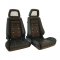 2 Used AUTHENTIC RECARO LX Leather Net Headrest seats RACING HONDA PORSCHE AUTO CARS