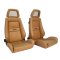 2 Used JDM RECARO LX Net Headrest Tan Synthetic Leather seats RACING HONDA PORSCHE AUTO CARS(copy)