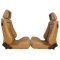 2 Used JDM RECARO LX Net Headrest Tan Synthetic Leather seats RACING HONDA PORSCHE AUTO CARS(copy)