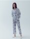 Navy Blue Rayon Cotton Loungewear Set (Made in Korea)