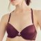 Burgundy Color Lace Details Push Up Bra (Made in Korea)