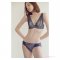 Navy & Lace Push up  Bra (Made in Korea)