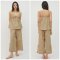 เซตชุดนอนพร้อมซับใน รุ่น Beige Cotton Florals Print Camisol Set