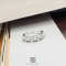 diamond ring in 18k white gold