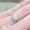 แหวนหมั้นแหวนแต่งงานเพชร1กะรัต ใบเซอร์GIA