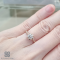 แหวนหมั้นแหวนแต่งงานเพชร น้ำ100 ใบเซอร์GIA เรือนโรสโกลด์18k