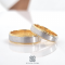 แหวนทองเกลี้ยงทูโทน ทองคำทองขาว แหวนคู่ทอง18k