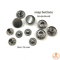 Silver snap buttons, logo stamping