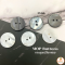 Shell buttons, black, 21 mm.