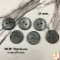 Shell buttons, black, 21 mm.