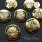 Gold Vintage Buttons (15mm)
