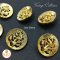 Gold Vintage Buttons 20 mm