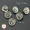 Silver Vintage Buttons 15mm