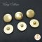 Gold Matte Vintage Buttons 15mm 