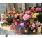 กระเช้าดอกไม้สวยหรูด้วยดอก peony, english roses, size XL, ของร้านดอกไม้ Le Floriste 