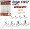 DECOY Y-W77 ตัวเบ็ดสามทาง ทรงเล็บเหยี่ยว แข็งเป๊ก