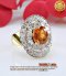 แหวนบุษราคัม ล้อมเพชร ใส่เต็มนิ้ว สวยแบบคุณนายค่ะ