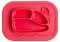 Silicone Whale Food Tray Mat - Coral Red