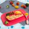 Silicone Whale Food Tray Mat - Coral Red