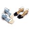 MICCO Thick Heels Ankle Buckle Strap Sandals Model 337-A5