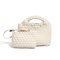 Minicube PU woven leather shopping bag Model B1671