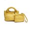 Minicube PU woven leather shopping bag Model B1671