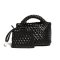 Minicube PU woven leather shopping bag Model B1671