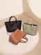 Minicube PU woven leather Handbags Model B1736-1