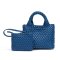 Minicube PU woven leather shopping bag Model B1671