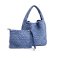 Minicube Woven Denim Handbag Model B988-1