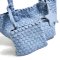 Minicube กระเป๋าสานแฟชั่นถือได้สะพายได้ รุ่น 3052-1 (Denim Blue)