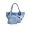 Minicube กระเป๋าสานแฟชั่นถือได้สะพายได้ รุ่น 3052-1 (Denim Blue)