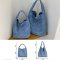 Minicube Woven Denim Handbag Model B988-1