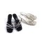 MICCO Rhinestone Braided Heels Sandals Open toe Model 6009-5