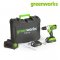 Greenworks Drill Including Battery 2x2AH and ChargerR Free Vacuum Cleaner 24V(1,600฿)