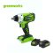 Greenworks สว่านหัวลูกบล็อกแบตเตอรี่ ขนาด 24V พร้อมแบตเตอรี่(4 แอมป์)และแท่นชาร์จ