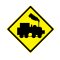 BISON ป้ายเครื่องหมายจราจร "ทางข้ามทางรถไฟไม่มีเครื่องกั้น" 45 cm.
