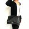 MP-10415 Used Chanel Classic Maxi Chavron Black Patent Shw