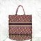 MP-10511 Used Dior Book Tote Large Burgundy