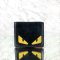 MP-10440 Used Fendi Monster Wallet Black/Yellow Leather