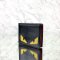 MP-10440 Used Fendi Monster Wallet Black/Yellow Leather