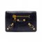 New Balenciaga Card Holder in Black Leather Giant GHW 