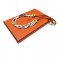 NEW Hermes Necklace in Silk/Orange GHW